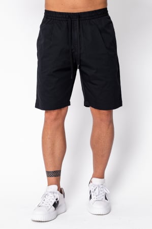 BARBATI - Pantaloni scurti cu snur din bumbac Black