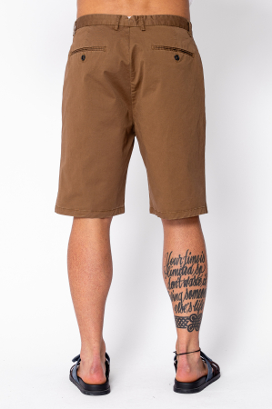 Pantaloni scurti cu nasture din bumbac Brown [2]