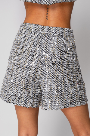 Pantaloni scurti cu paiete Silver [3]