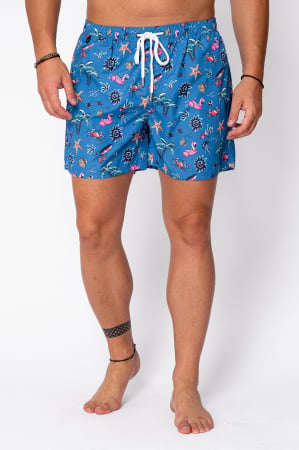 Promotii Barbati - Pantaloni scurti de baie Palm Blue