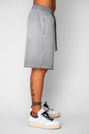 Pantaloni scurti din bumbac Pre-Washed Grey [1]