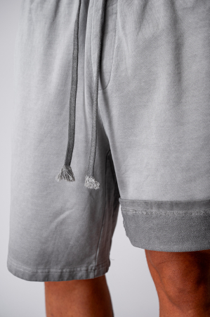 Pantaloni scurti din bumbac Pre-Washed Grey [3]