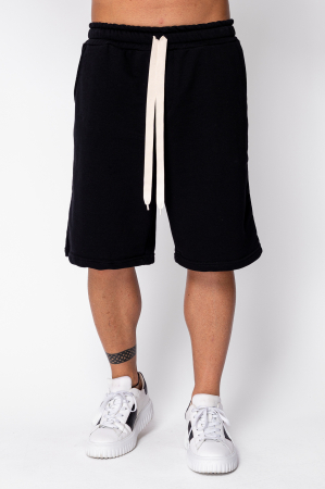 Barbati - Pantaloni scurti din bumbac Oversized Black
