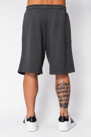 Oversized Short Cotton Pants Grey Anthracite [2]