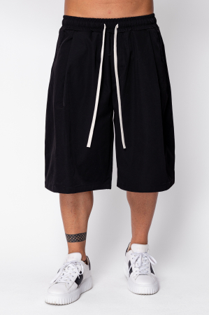Pantaloni scurti - Pantaloni scurti din fas Oversized Black