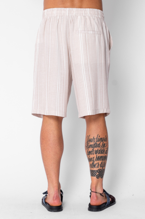 Beige striped shorts [2]