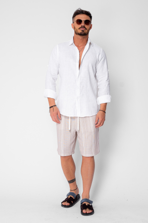 Beige striped shorts [3]