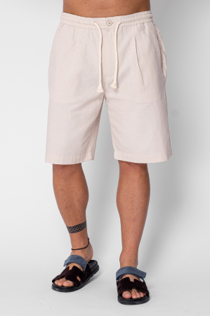 Shorts - IN shorts with button and drawstring Beige