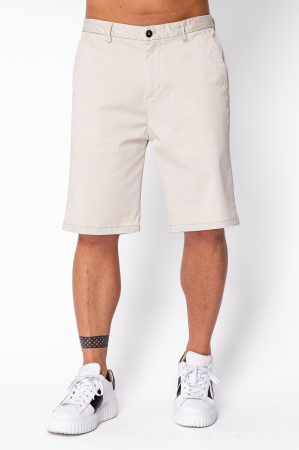 NOUTATI - Pantaloni scurti cu nasture din bumbac Beige