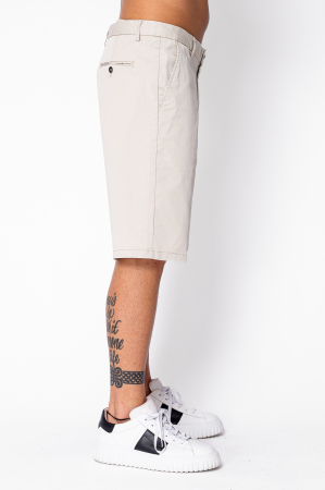 Pantaloni scurti cu nasture din bumbac Beige [1]