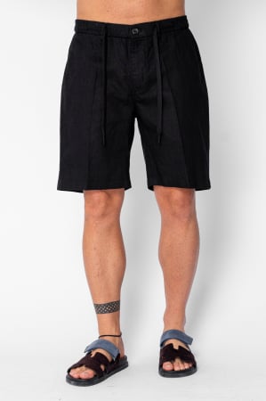 BARBATI - Pantaloni scurti din IN cu nasture si snur Premium Edition Black