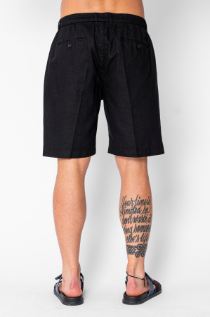 Pantaloni scurti din IN cu nasture si snur Premium Edition Black [2]