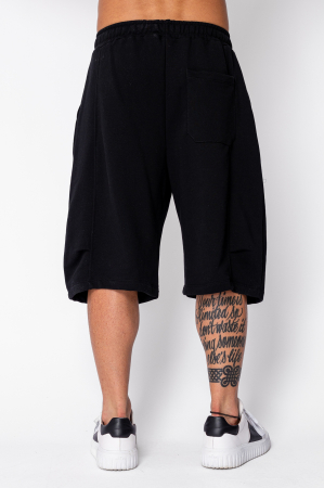 Super Oversized Short Pants Balloon Fit Black [2]