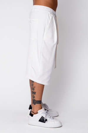 Super Oversized Short Pants Balloon Fit Off White [1]