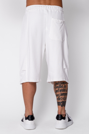 Super Oversized Short Pants Balloon Fit Off White [2]