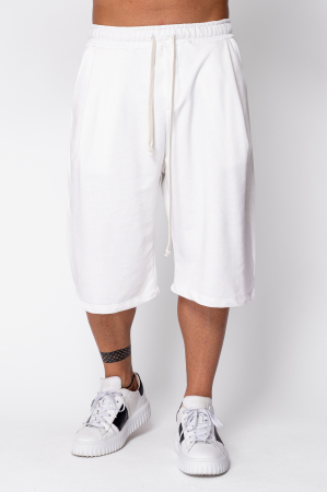 MEN - Super Oversized Short Pants Balloon Fit Off White