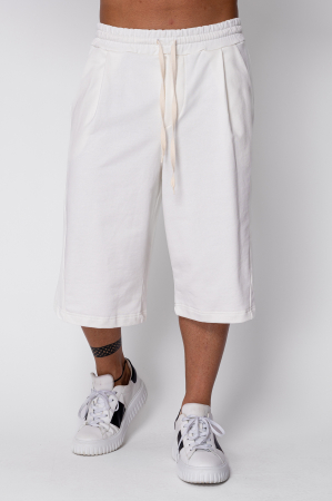 MEN - Super Oversized Short Pants Off White