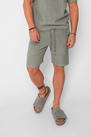 Pantaloni scurti - Pantaloni scurti tricotati Dark Olive