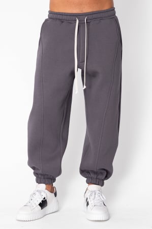 BARBATI - Pantaloni Urban Baggy Winter Grey Anthracite
