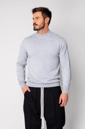 NOUTATI - Pulover cu guler barbati Grey