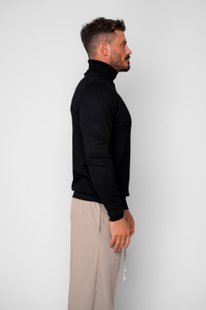Pulover cu guler inalt Black [1]