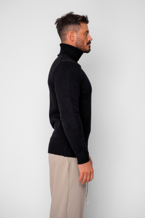 Pulover cu guler inalt Black [1]