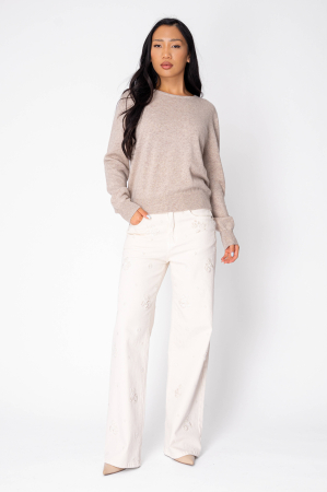 Pulover din 100% Casmir, Beige [4]