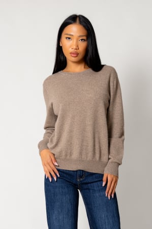 NOUTATI - Pulover din 100% Casmir, Taupe