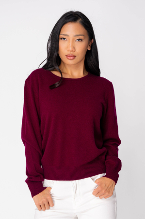 Pulover din 100% Casmir, Burgundy [1]