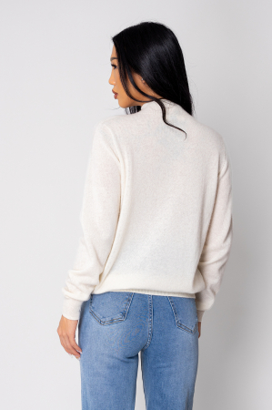 Pulover din 100% Casmir, Off White [3]