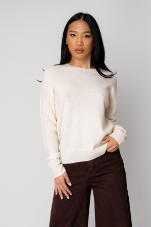 Pulover din 100% Lana, Cream NOUTATI - Pulover din 100% Lana, Cream