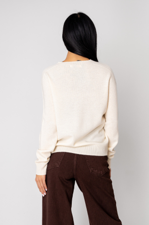 Pulover din 100% Lana, Cream [2]