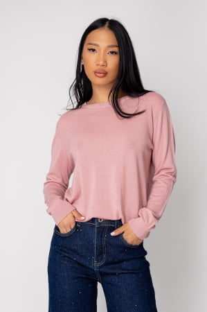 Pulover din 100% Lana, Pink NOUTATI - Pulover din 100% Lana, Pink