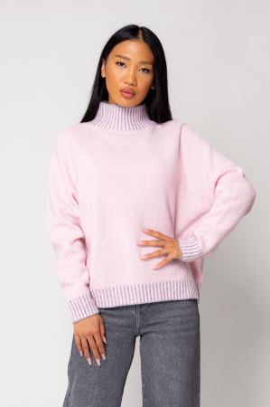 Pink/Grey 100% wool sweater [1]