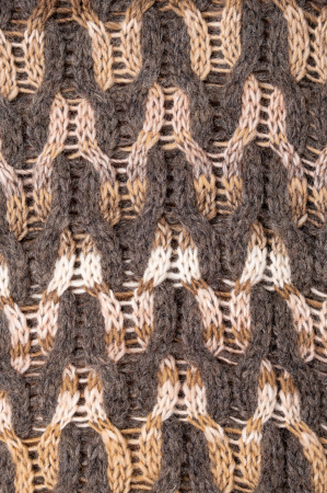 Pulover din mix de lana Brown/Beige [2]