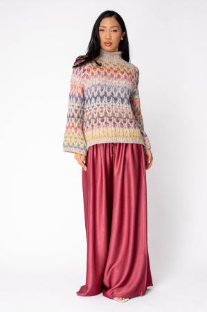 Pulover din mix de lana multicolor [4]