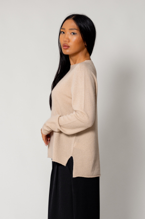 Beige wool and cashmere blend sweater [2]