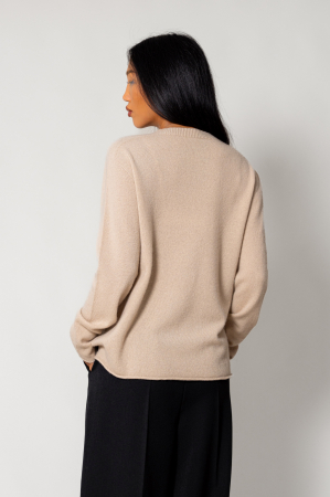Beige wool and cashmere blend sweater [3]