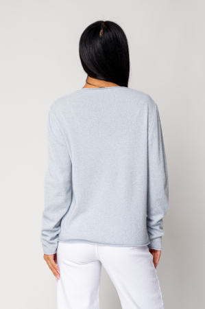 Whitewool and cashmere blend sweater Sky Blue [2]