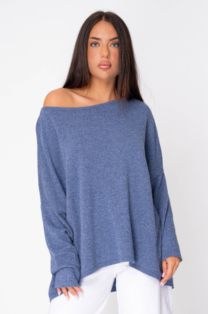 Blue wool and cashmere blend sweater [1]