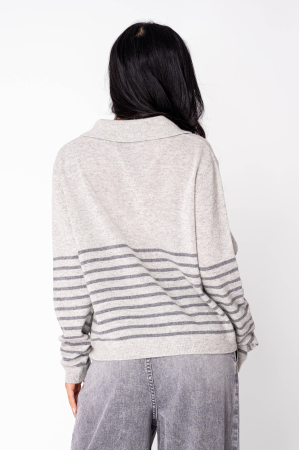 Grey striped wool and cashmere blend sweater [1]