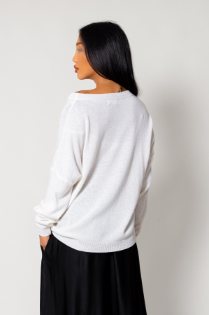 Whitewool and cashmere blend sweater [2]