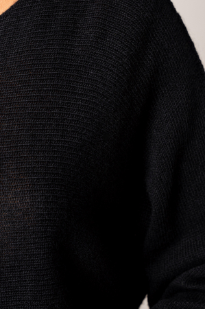 Pulover  din mix de lana si casmir Black [3]