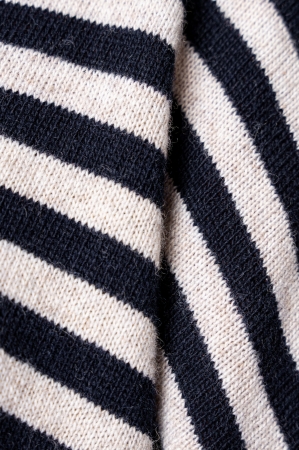 Striped sweater made of wool and cashmere blend Beige/Navy [3]