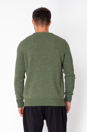 Wool-blend long-sleeve sweater Dark Olive [2]