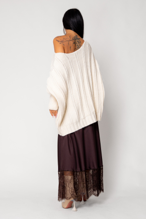 Oversized sweater from wool mix Beige [4]