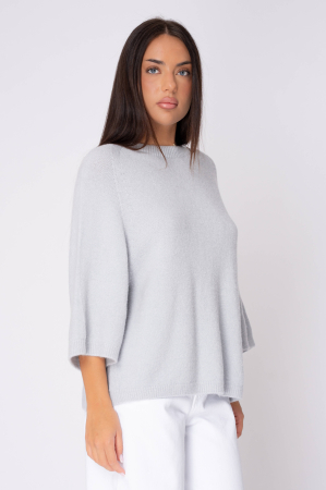 Pulover subtire din mix de lana si alpaca Grey [1]