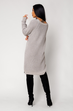 Silver knitted sweater dress [2]