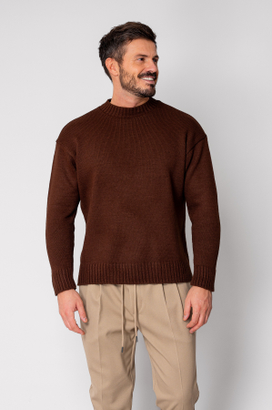 BARBATI - Pulover tricotat Brown
