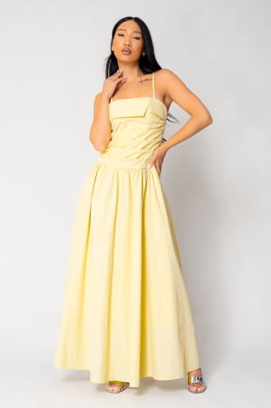 Sale Women - Rochie cu bretele Light Yellow